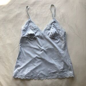Light Blue Lace Trim Camisole